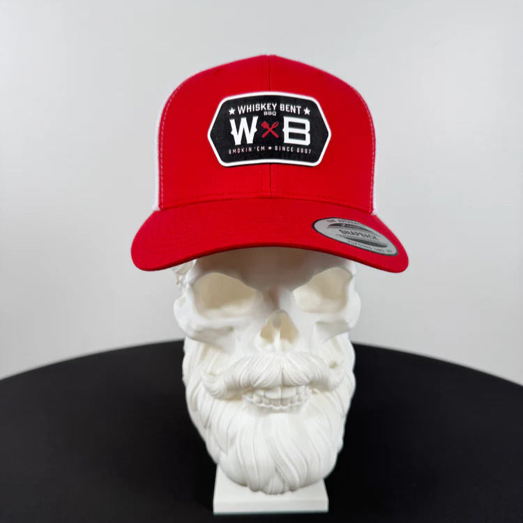 Whiskey Bent BBQ Supply Red Snapback Hat