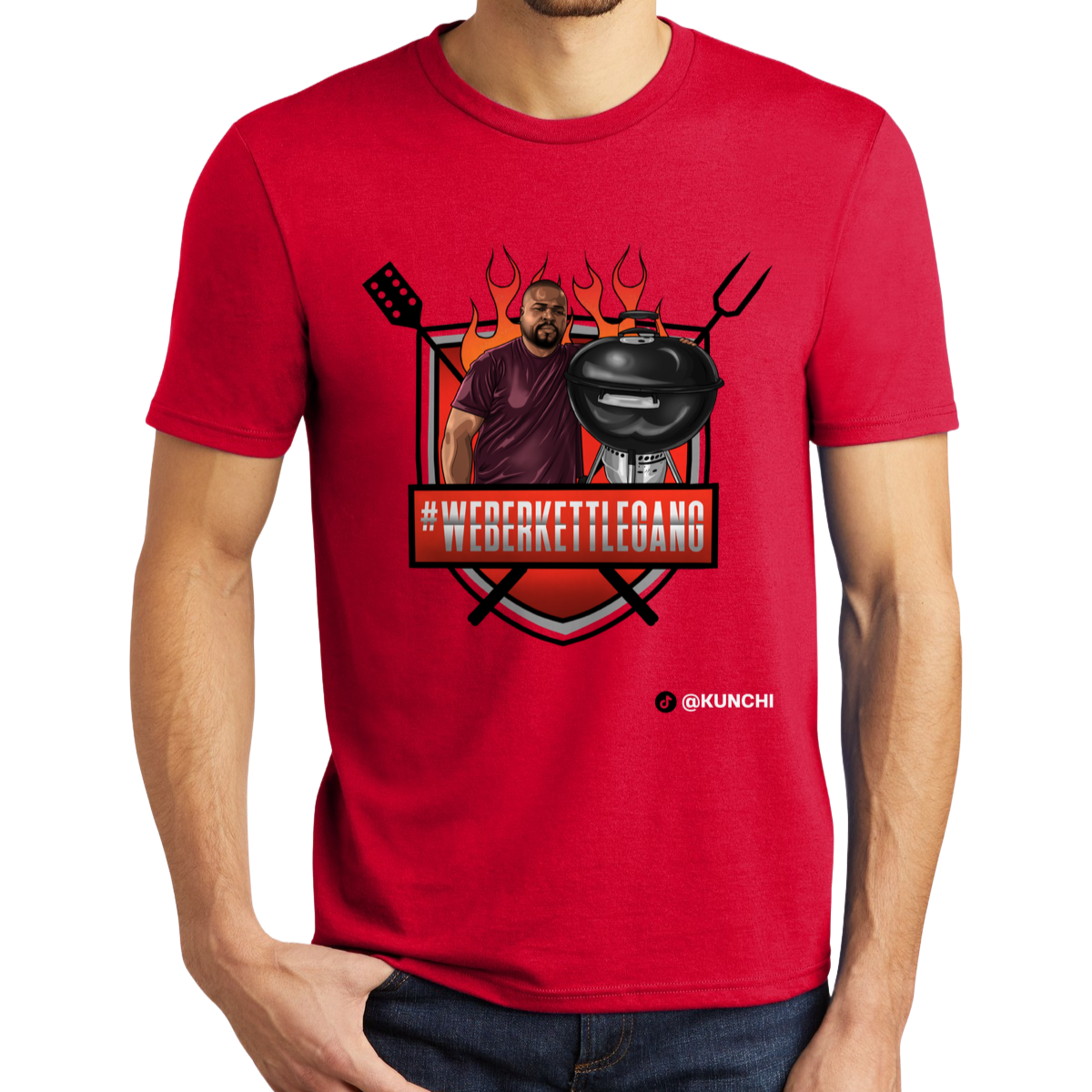 🔥 Cookin Wid Kunchi Shirt – #WeberKettleGang Edition 🔥
