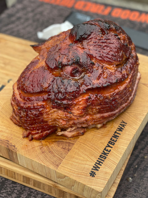 Double Smoked Holiday Ham with Apricot Bourbon Glaze