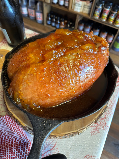 PEACH PRESERVES HOLIDAY HAM