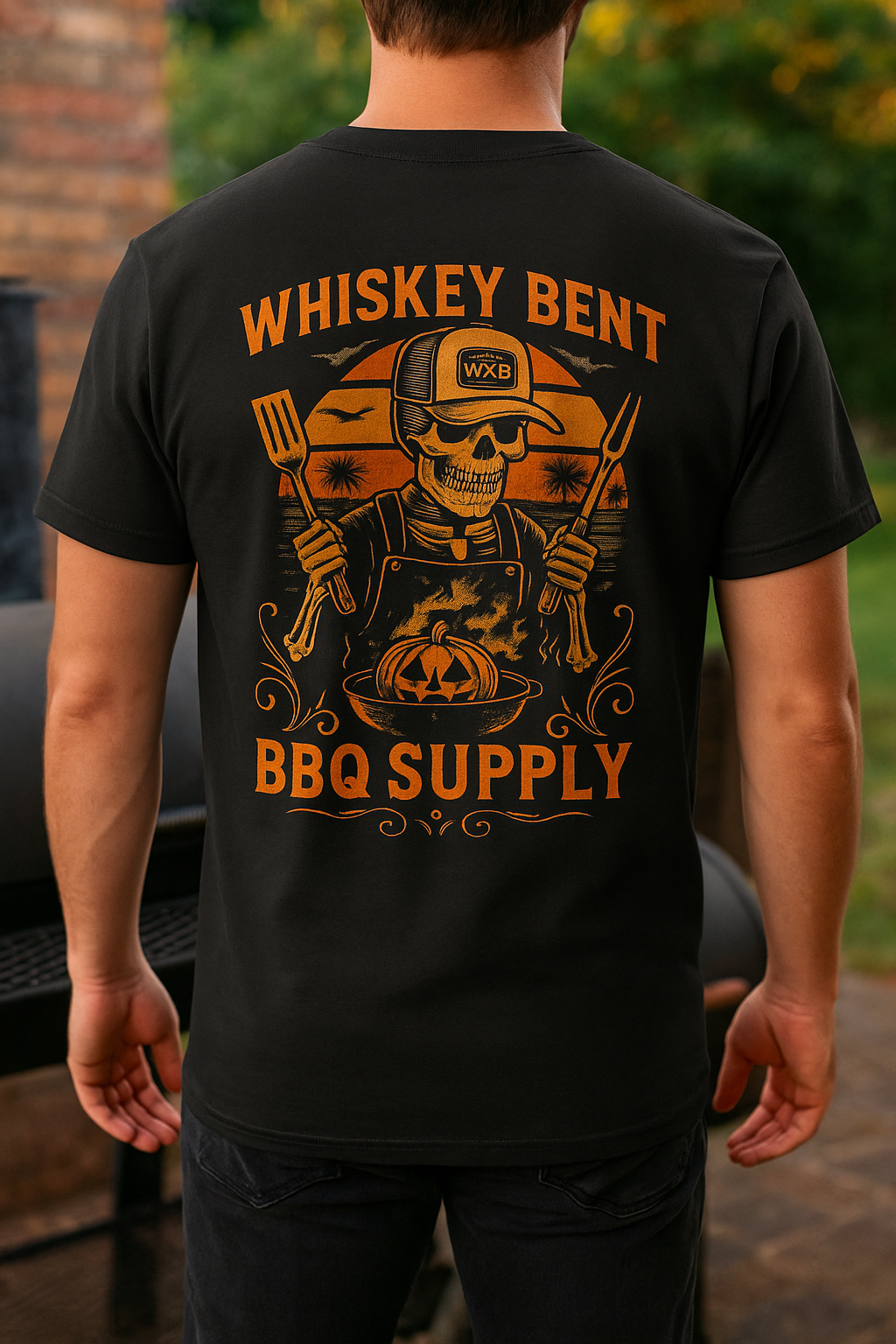 Halloween Whiskey Bent BBQ Shirt