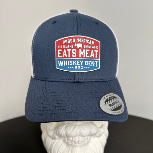 Whiskey Bent BBQ "Proud 'Merican" Snapback Hat