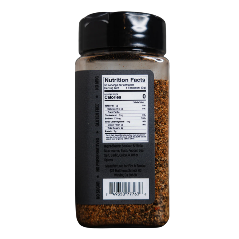 Fire & Smoke BBQ Shiitake Steak Rub
